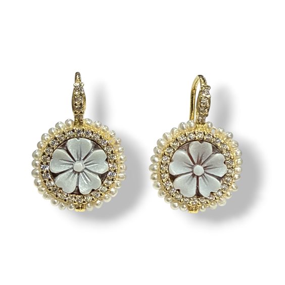 Earrings Mandile 1922 Woman Cammei  in Silver Conchiglia 2KK56084POR - 2KK56084POR